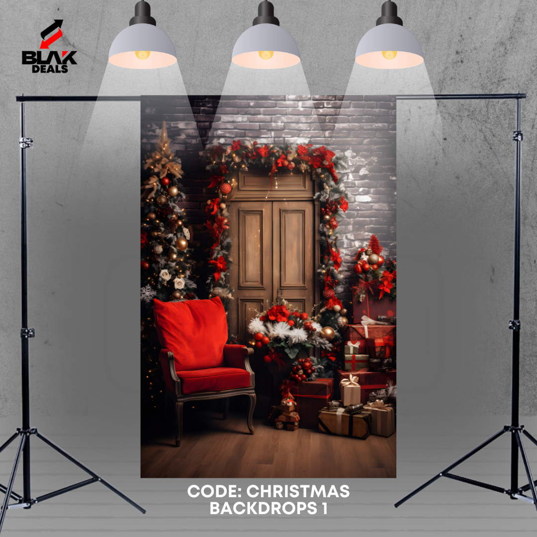 Christmas Family Couple Photography Backdrop Photoshoot | BLAK Deals