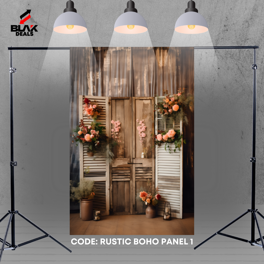 Rustic Panel Boho Family Maternity Couple Photography Backdrop Photoshoot | BLAK Deals