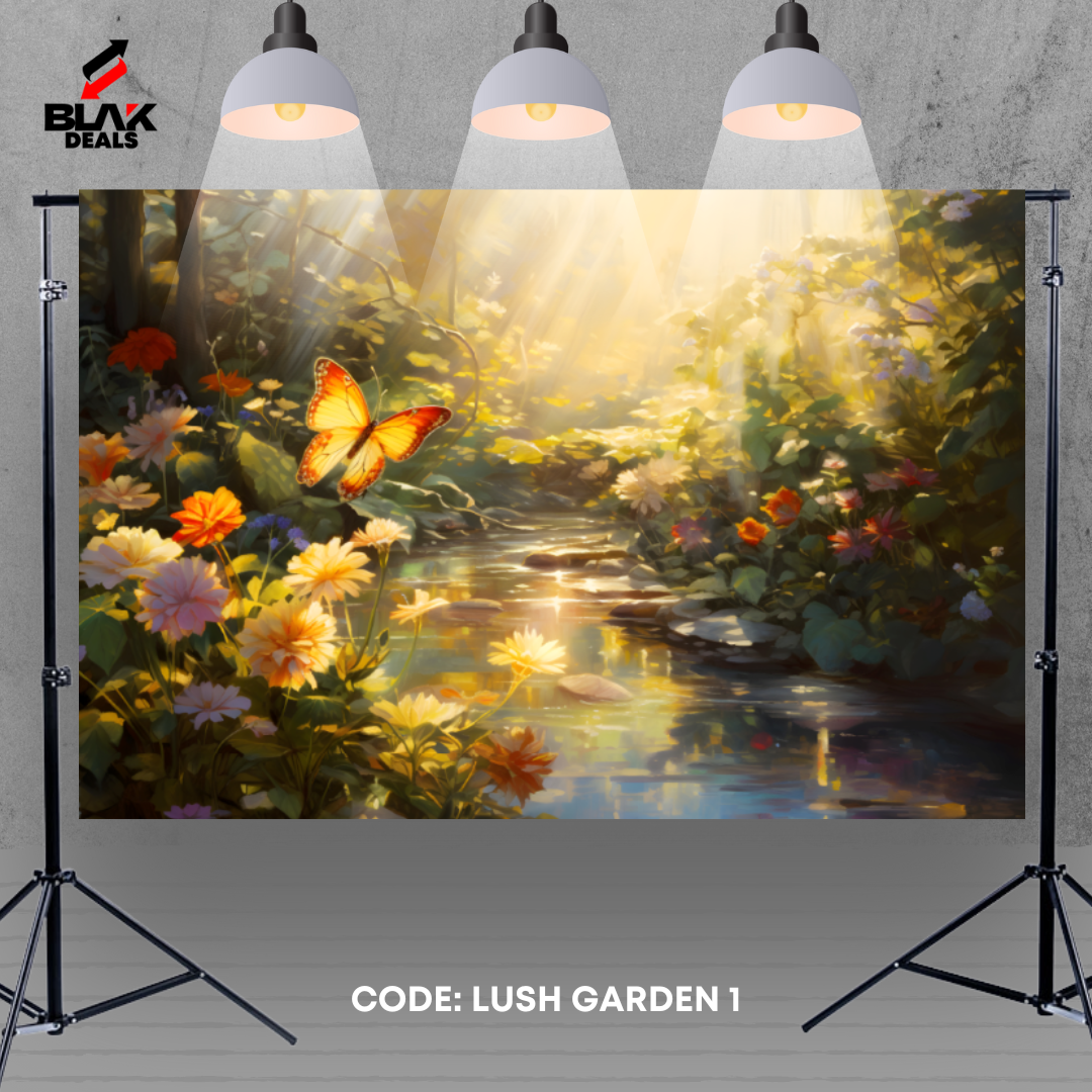 Lush Garden Forest Family Maternity Couple Floral GreenPhotography Backdrop Photoshoot | BLAK Deals