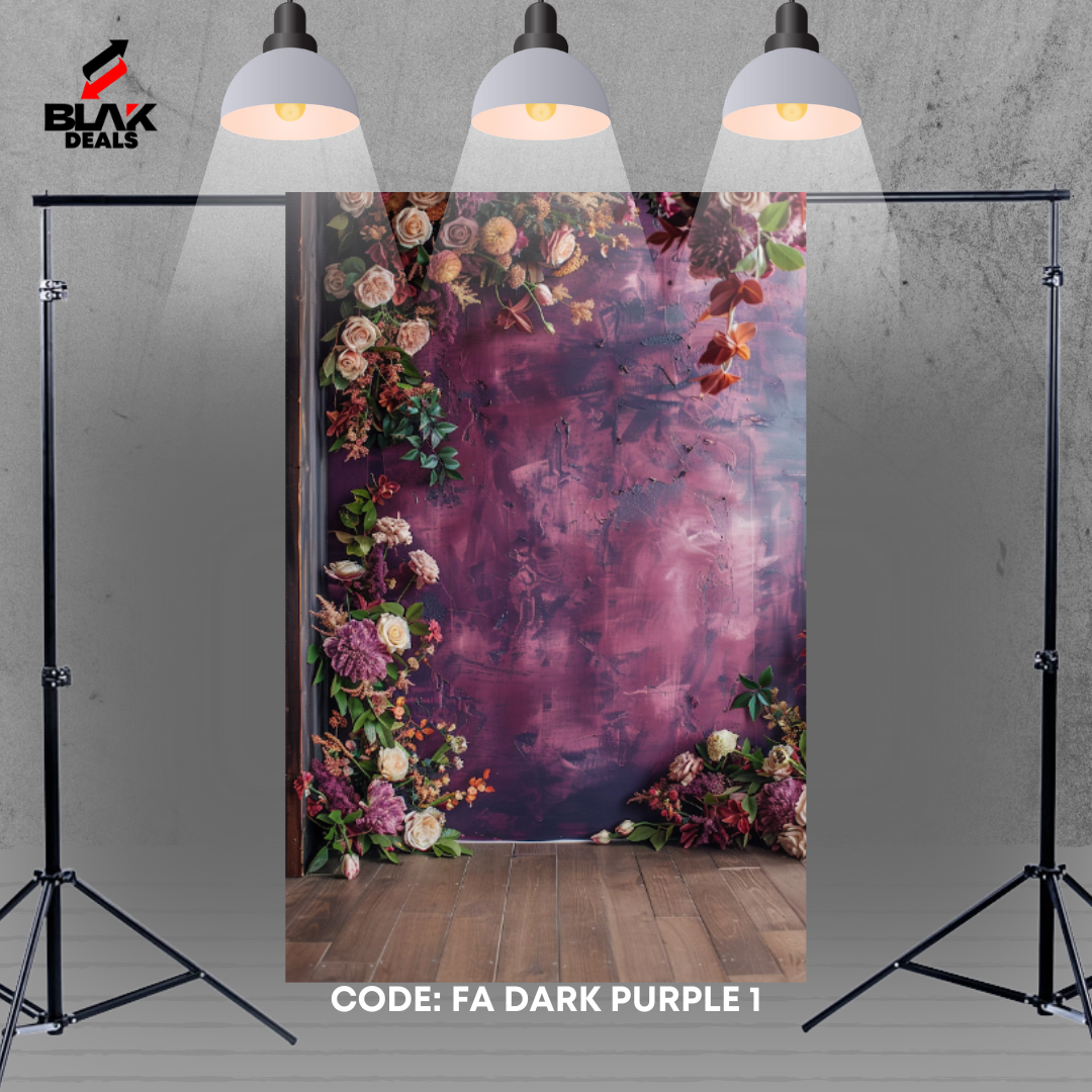 Purple Textured Floral Family Maternity Couple Portrait Photography Backdrop Photoshoot | BLAK Deals