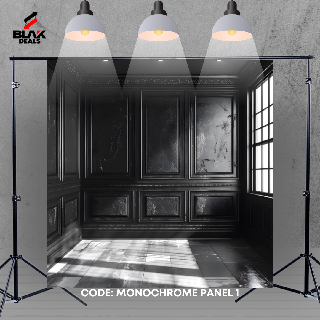 Monochromatic Elegant Panel Family Maternity Couple Photography Backdrop Photoshoot | BLAK Deals