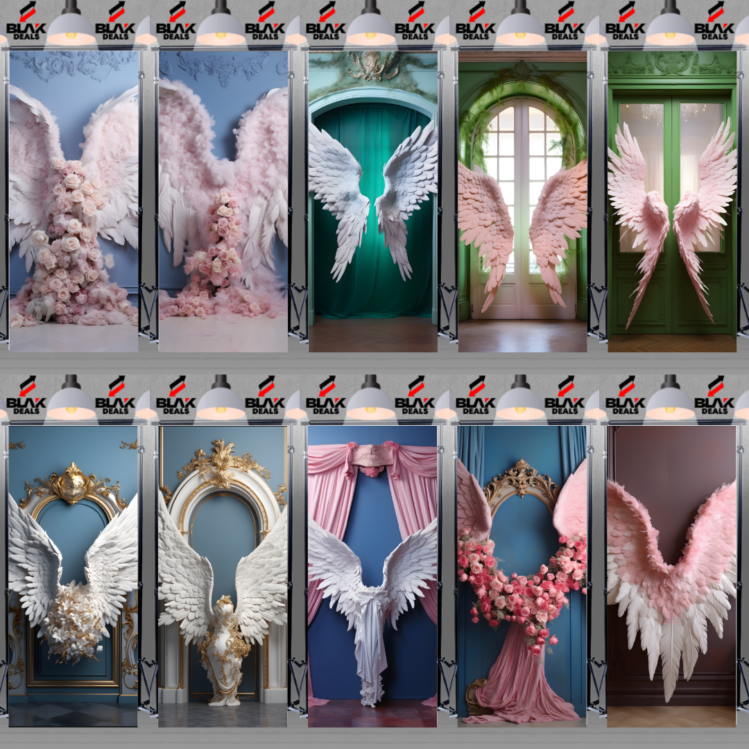 Angelic Wings Maternity Portrait Photography Backdrop Photoshoot | BLAK Deals