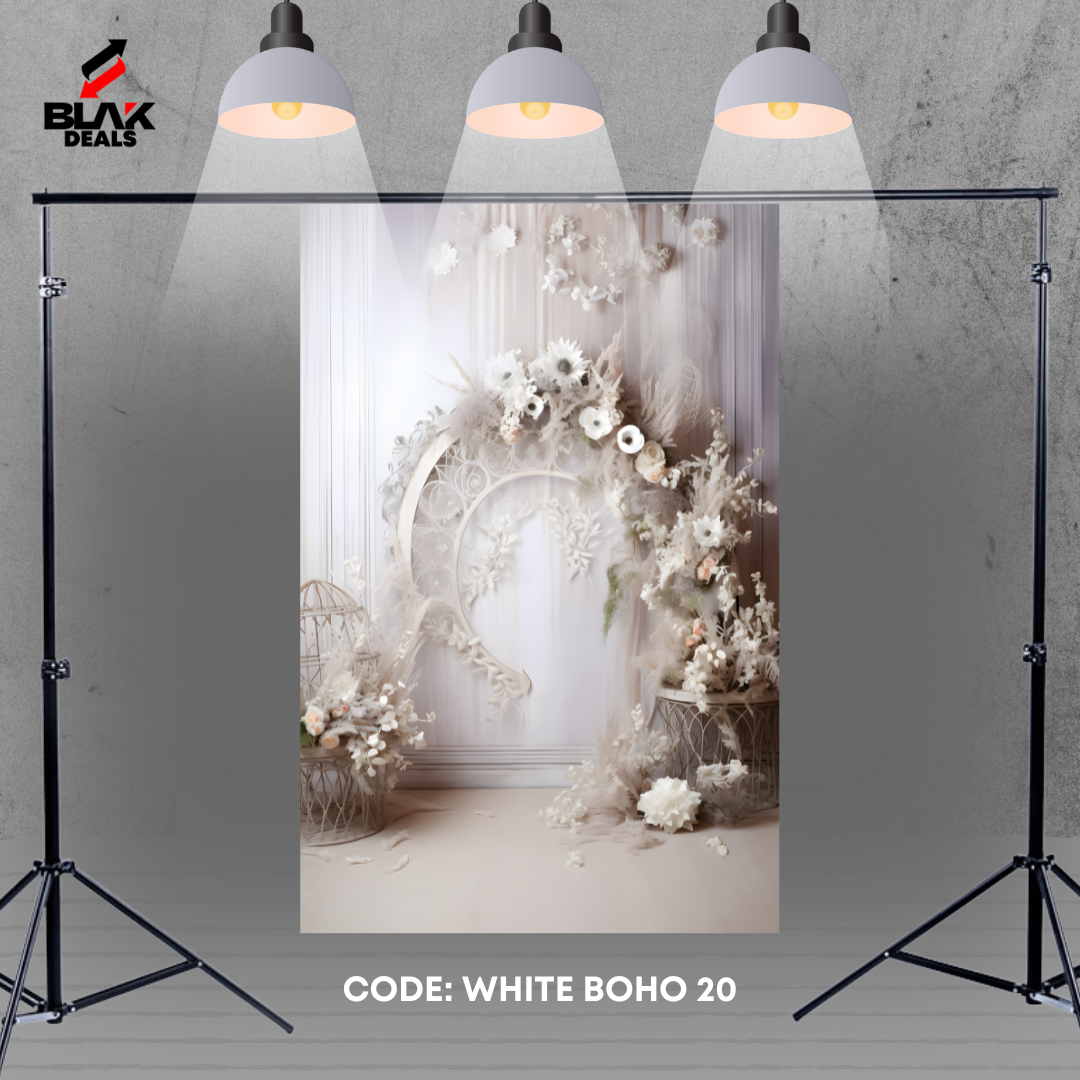 White Boho Family Maternity Couple  Photography Backdrop Photoshoot | BLAK Deals