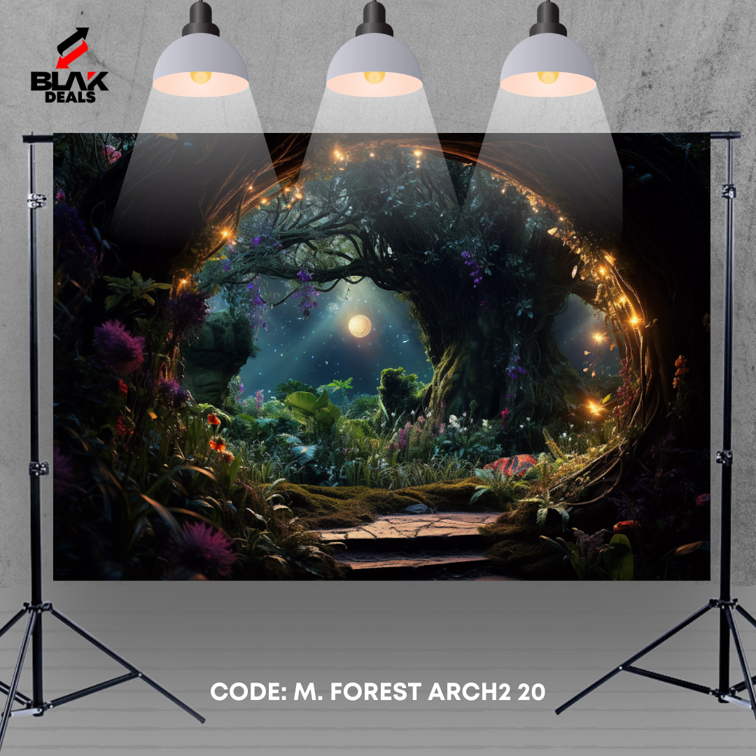 Magical Forest Arc Jungle Maternity Family Couple Photography Backdrop Photoshoot | BLAK Deals