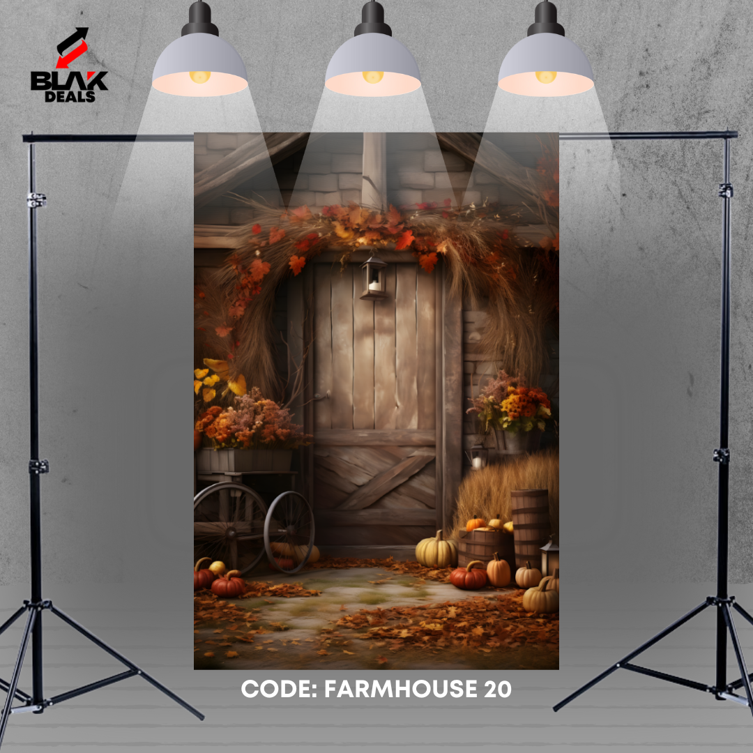 Farm House Family Maternity Couple Fall Photography Backdrop Photoshoot | BLAK Deals