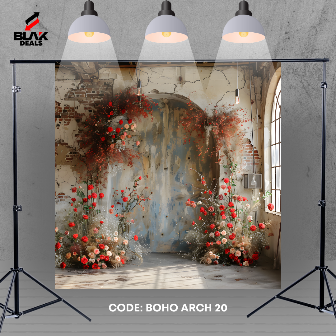 Minamalist Boho Arc Family Maternity Minimal Beige Photography Backdrop Photoshoot | BLAK Deals