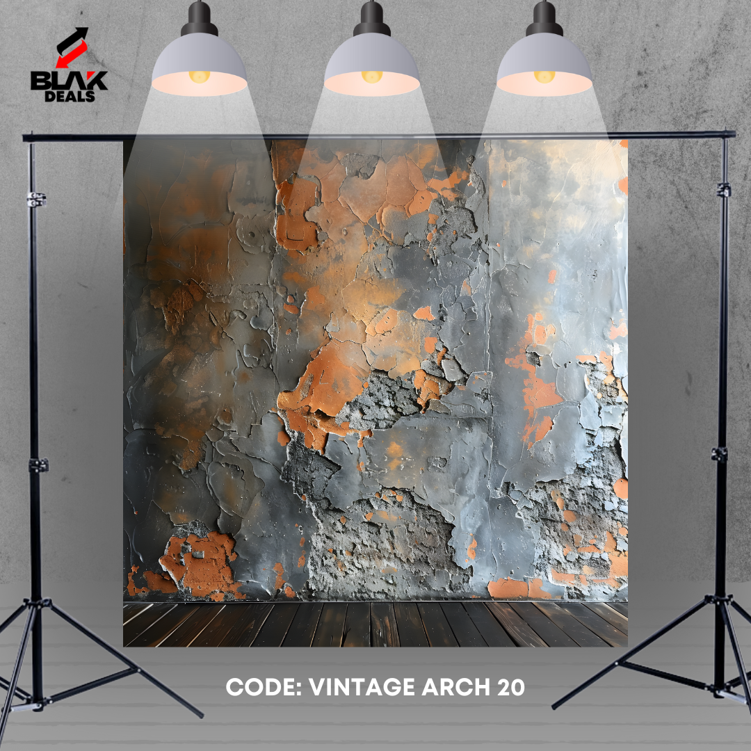 Vintage Terracotta Arc Family Maternity Minimal Orange Photography Backdrop Photoshoot | BLAK Deals