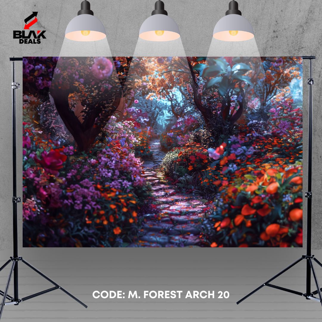 Magical Forest Arc Jungle Maternity Family Couple Photography Backdrop Photoshoot | BLAK Deals