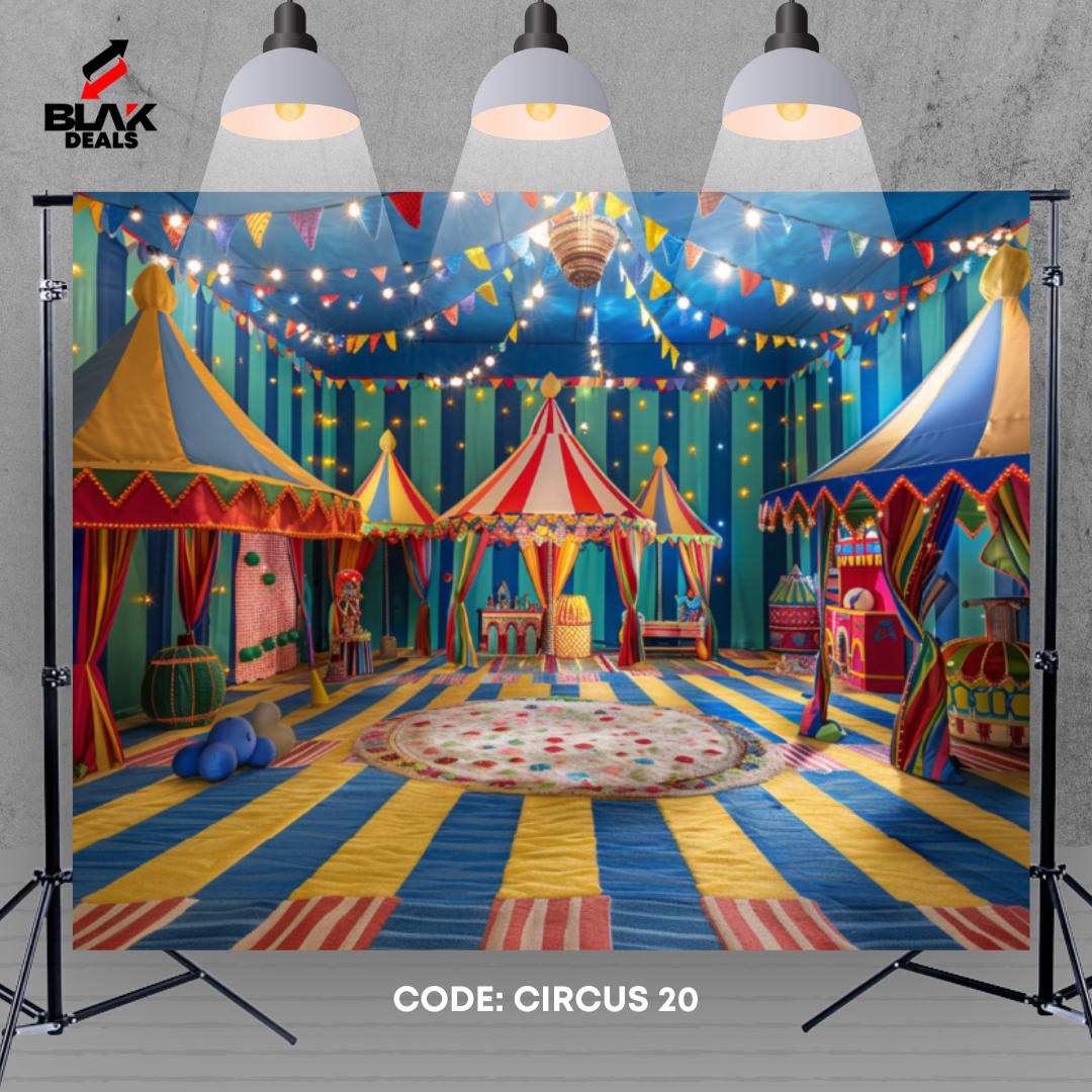 Circus Carnival Balloon Kids Toddler Newborn Photography Backdrop Photoshoot | BLAK Deals