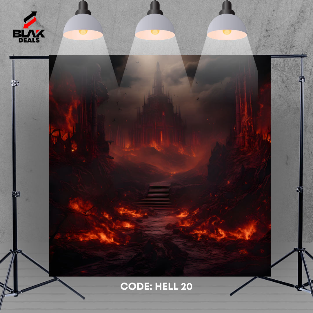 Hell Halloween Photography Backdrop Photoshoot | BLAK Deals