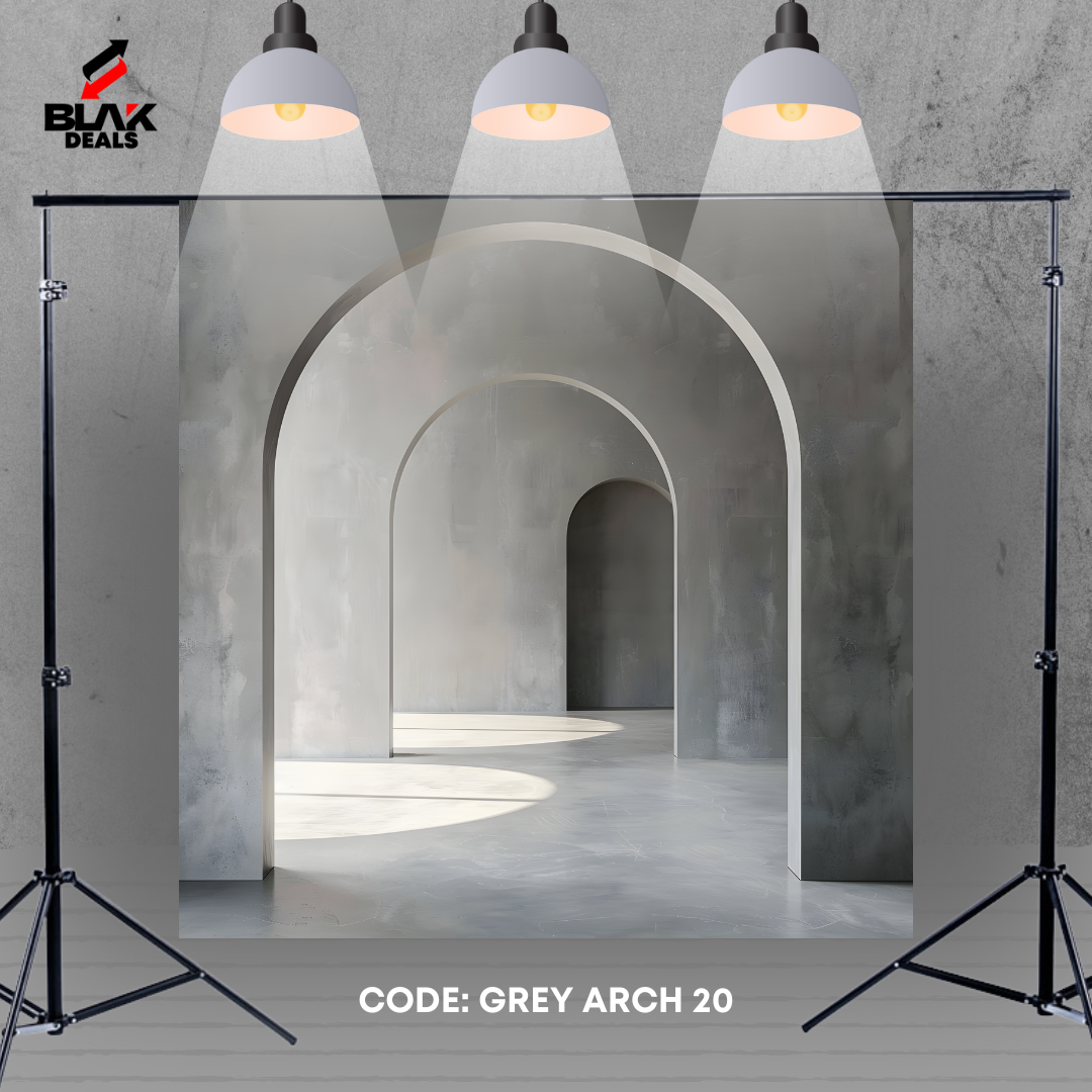 Grey Arches Minimalist Arc Family Maternity Minimal GreyPhotography Backdrop Photoshoot | BLAK Deals