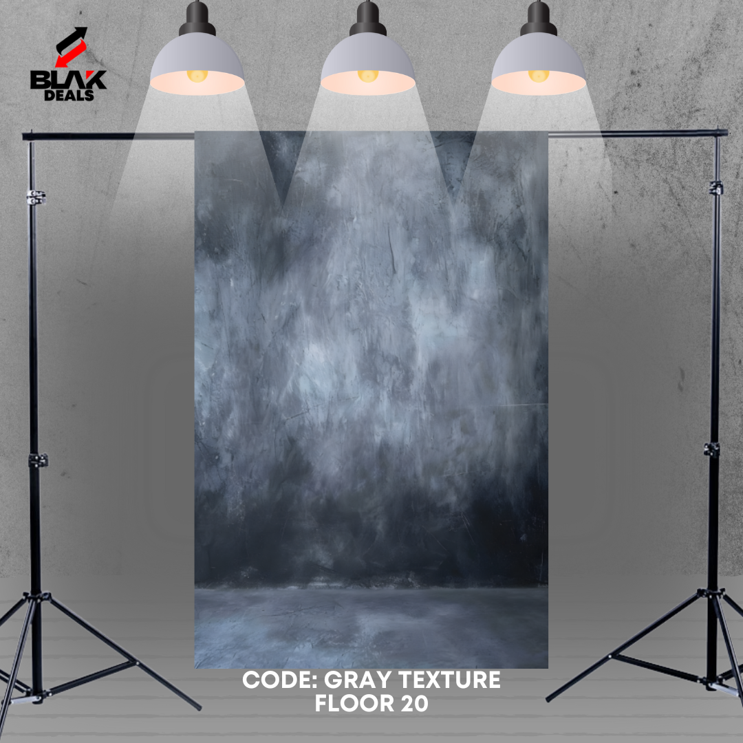 Gray w/ Floor Texture Family Couple Portrait Maternity Photography Backdrop Photoshoot | BLAK Deals