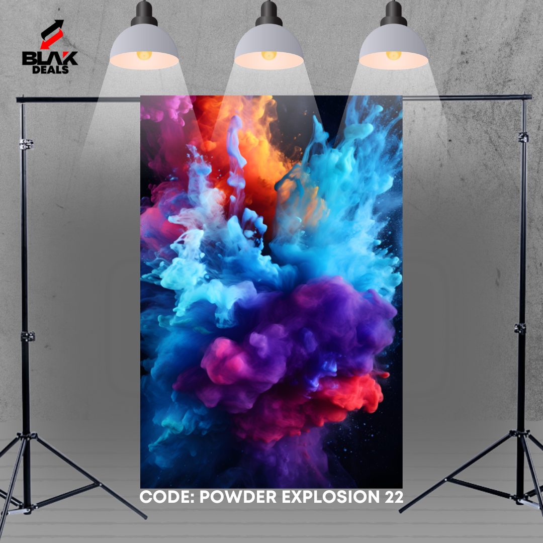 Powder Explosion Colorful Smoke Maternity Portrait Photography Backdrop Photoshoot | BLAK Deals