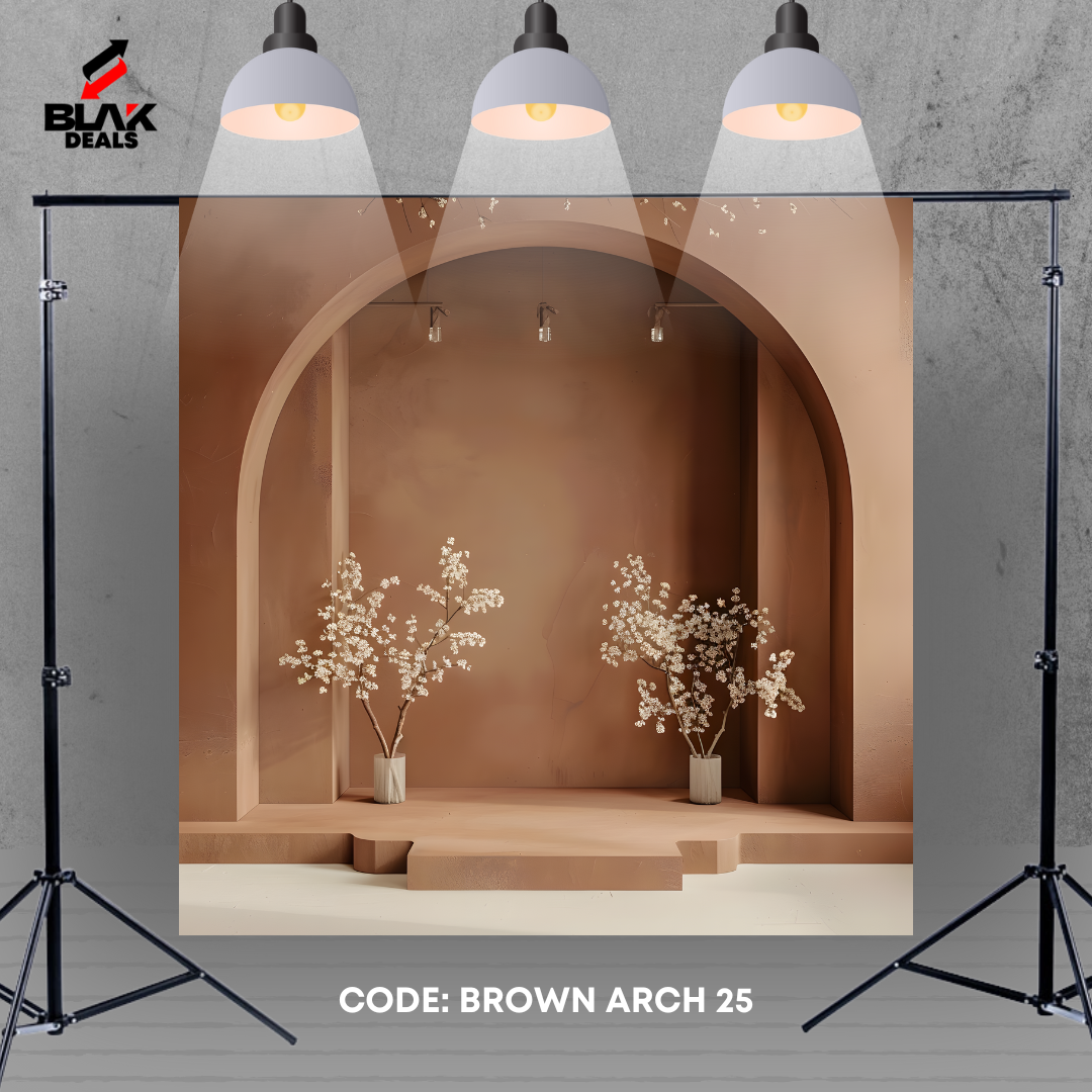 Minamalist Aesthetic Arc Family Maternity Minimal Brown Photography Backdrop Photoshoot | BLAK Deals