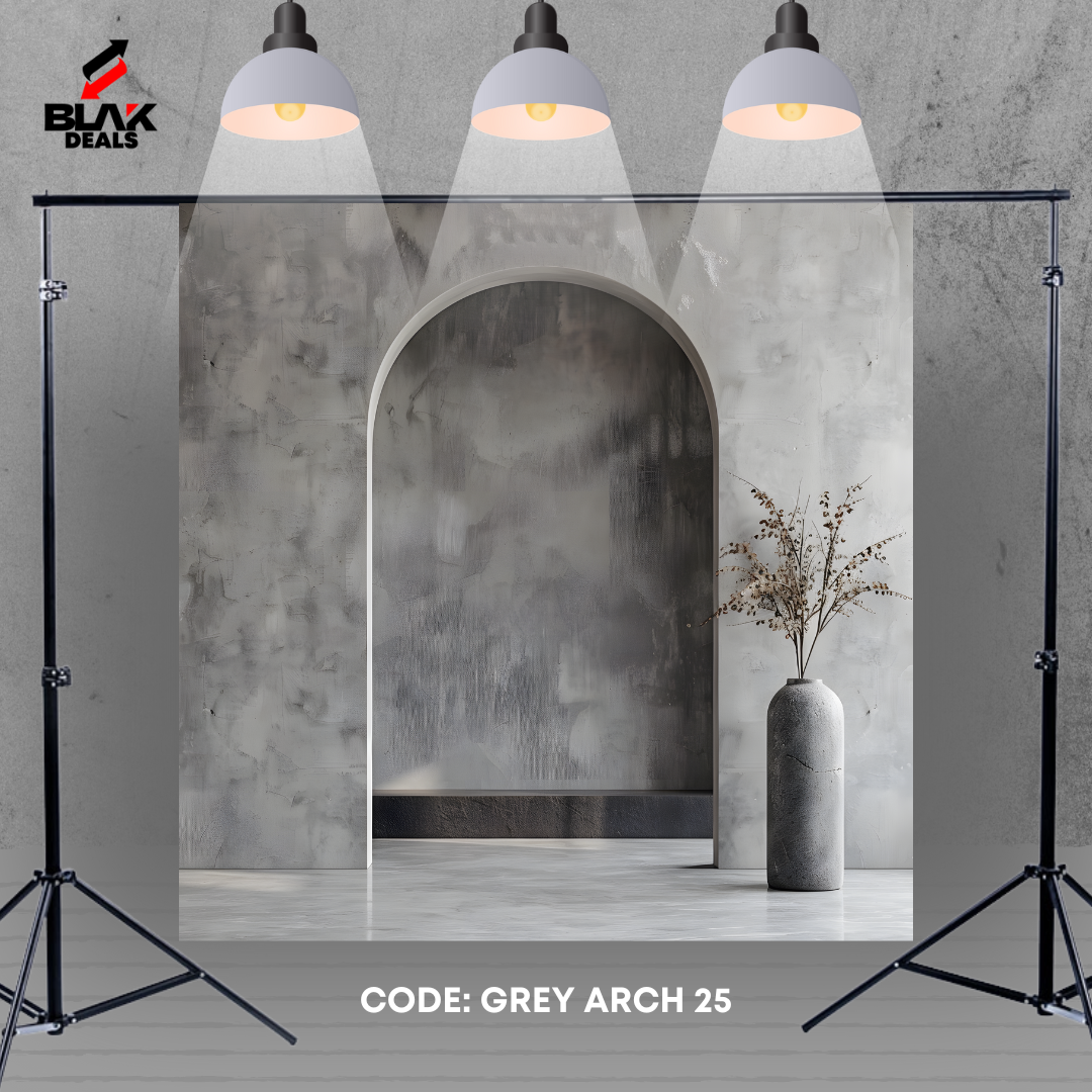 Grey Arches Minimalist Arc Family Maternity Minimal GreyPhotography Backdrop Photoshoot | BLAK Deals