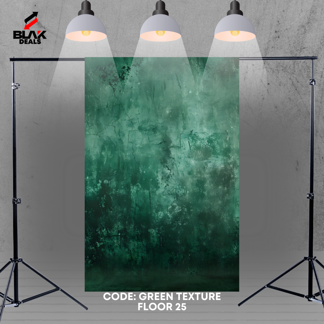 Green w/ Floor Texture Family Couple Portrait Maternity Photography Backdrop Photoshoot | BLAK Deals