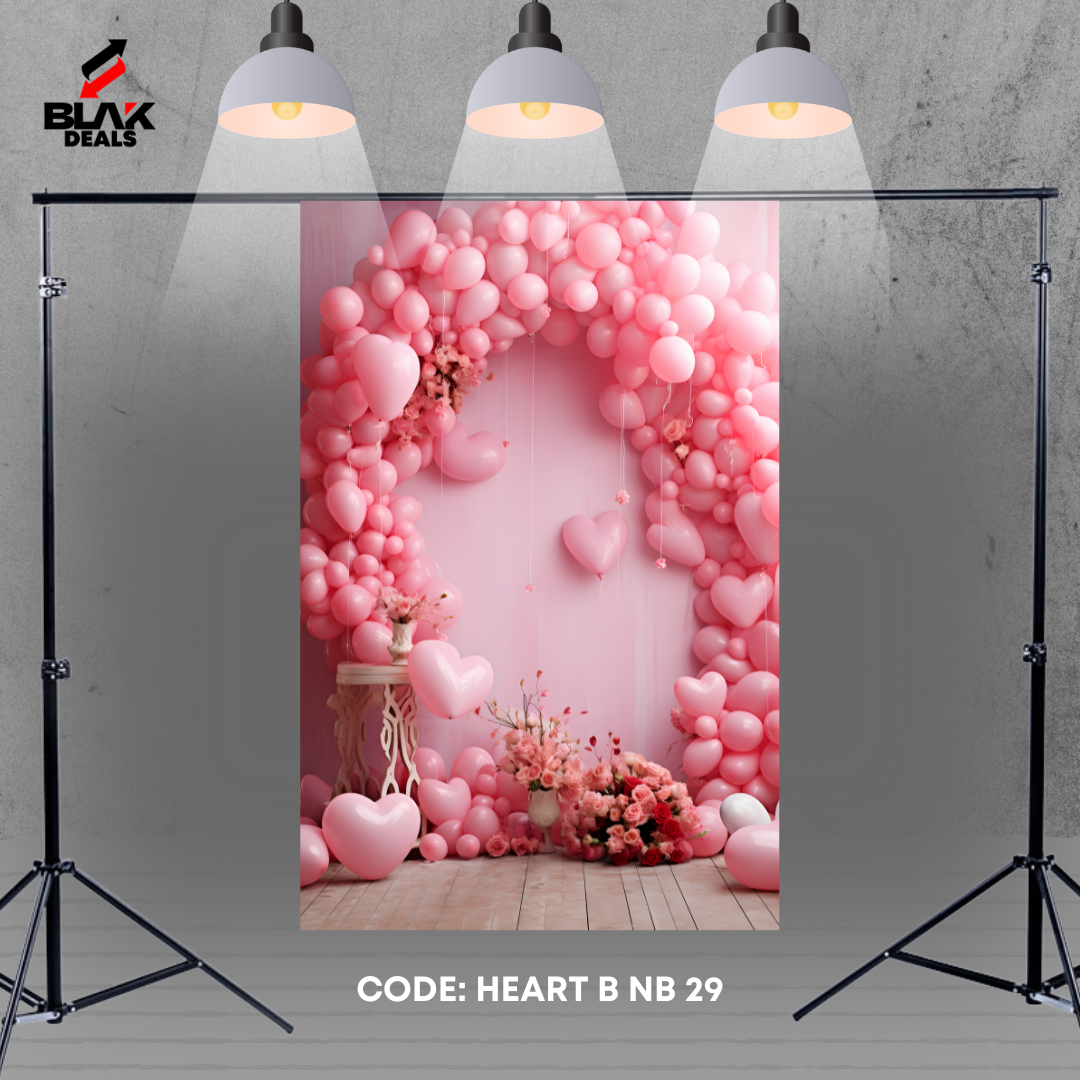 Heart Balloon Family Maternity Couple Valentines Photography Backdrop Photoshoot | BLAK Deals