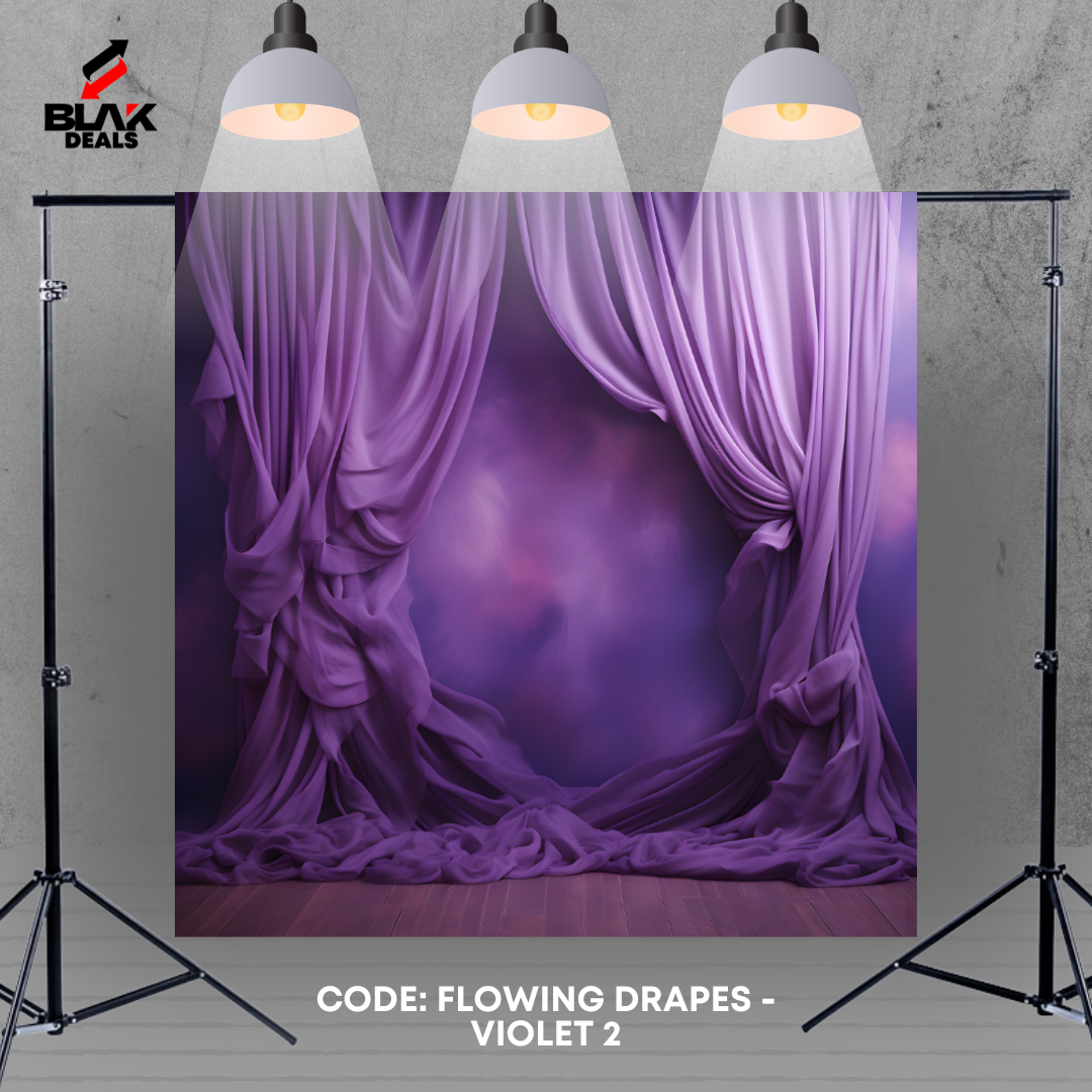 Violet Flowing Drapes Family Couple Maternity  Violet Photography Backdrop Photoshoot | BLAK Deals