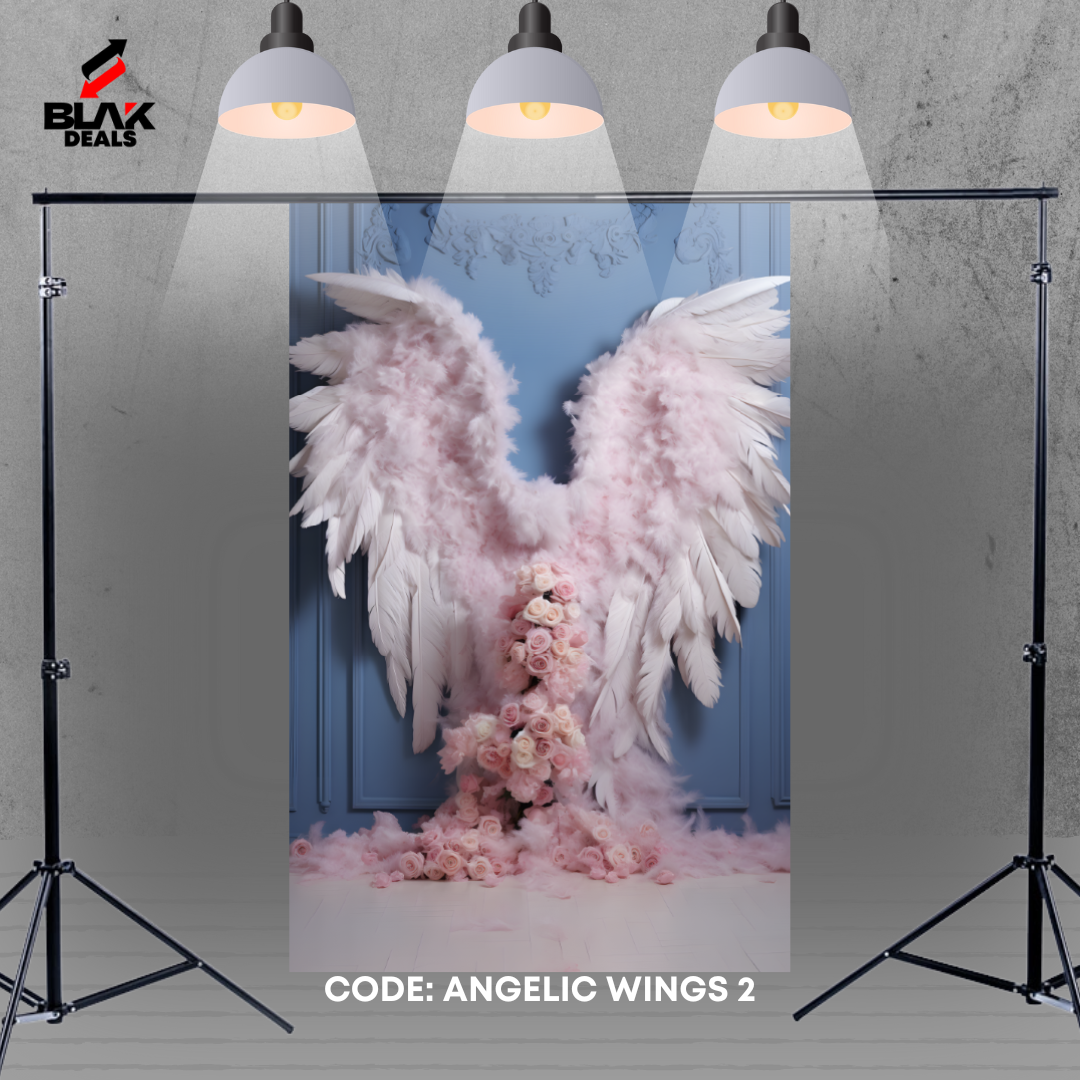 Angelic Wings Maternity Portrait Photography Backdrop Photoshoot | BLAK Deals
