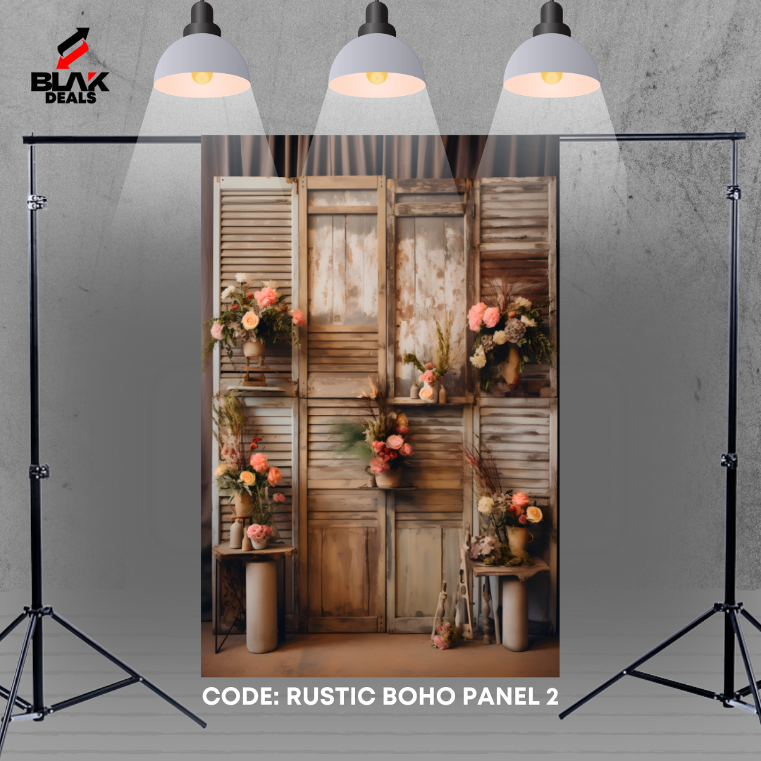Rustic Panel Boho Family Maternity Couple Photography Backdrop Photoshoot | BLAK Deals