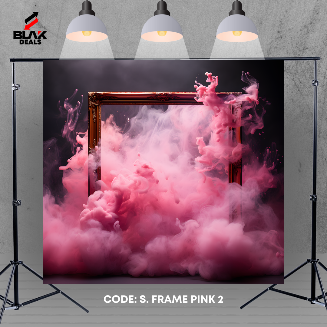 Pink Smoke Frame Maternity Portrait Photography Backdrop Photoshoot | BLAK Deals