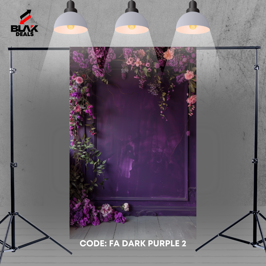 Purple Textured Floral Family Maternity Couple Portrait Photography Backdrop Photoshoot | BLAK Deals