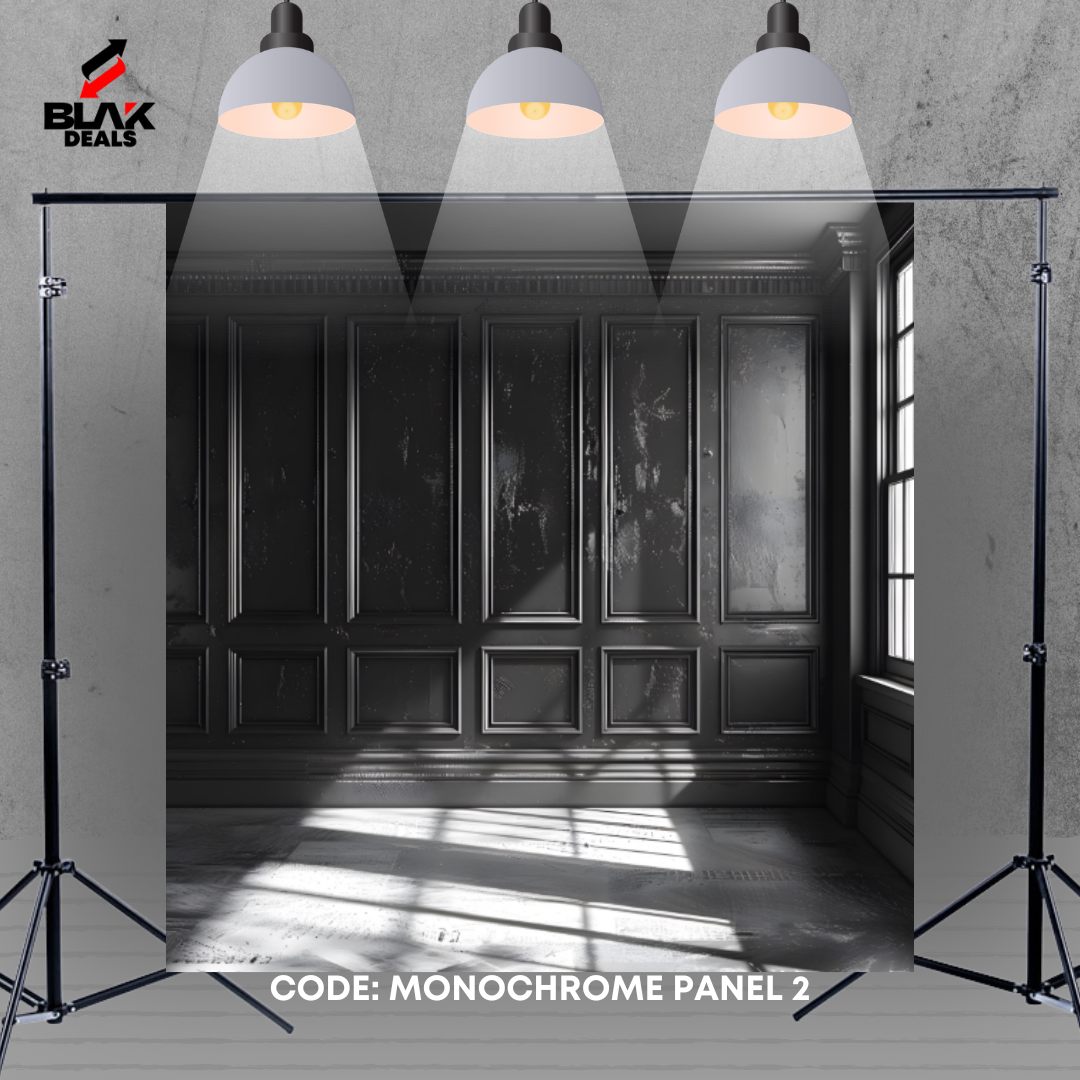 Monochromatic Elegant Panel Family Maternity Couple Photography Backdrop Photoshoot | BLAK Deals
