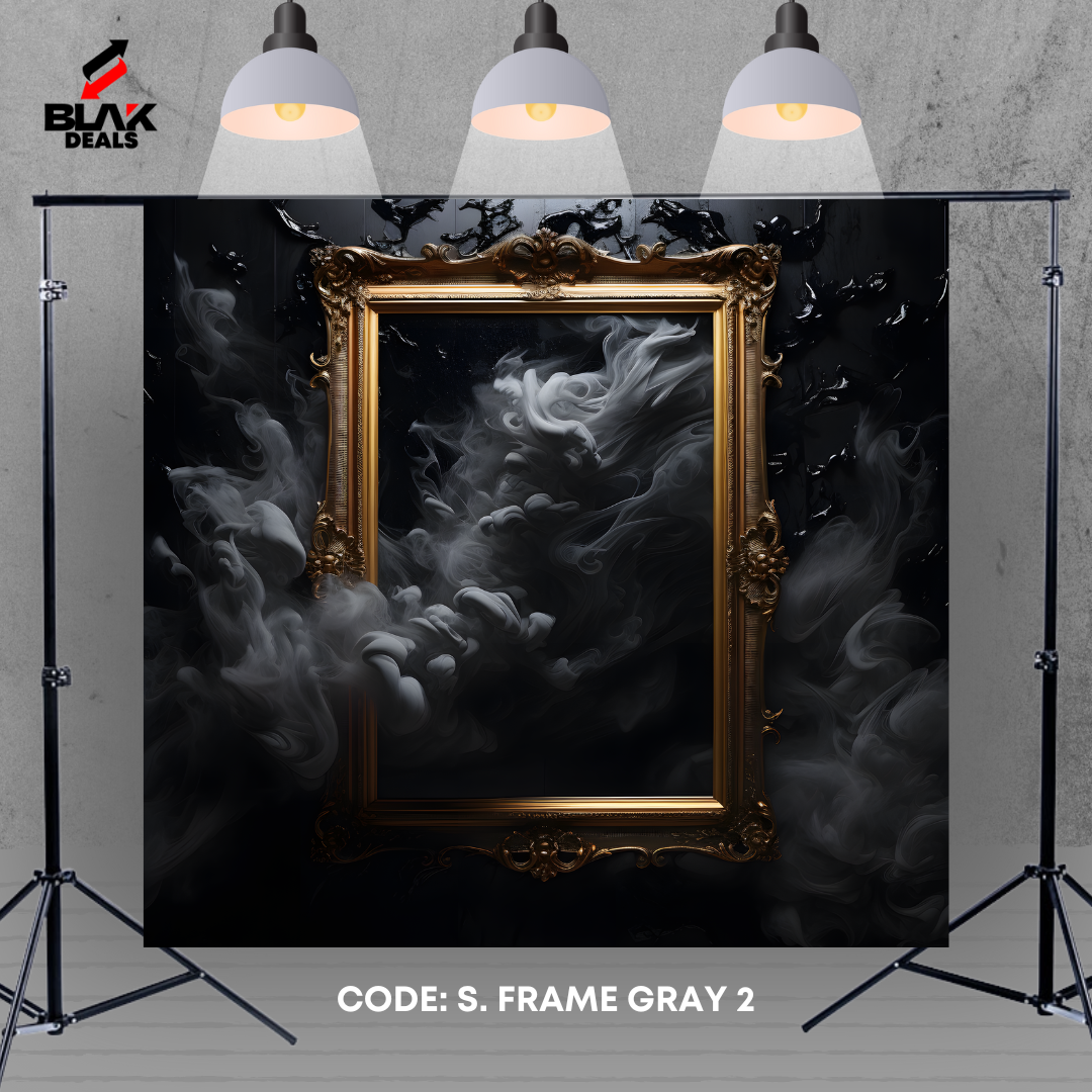 Gray Smoke Frame Maternity Portrait Photography Backdrop Photoshoot | BLAK Deals