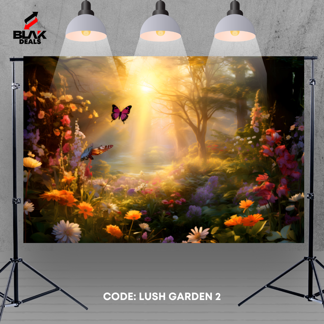 Lush Garden Forest Family Maternity Couple Floral GreenPhotography Backdrop Photoshoot | BLAK Deals