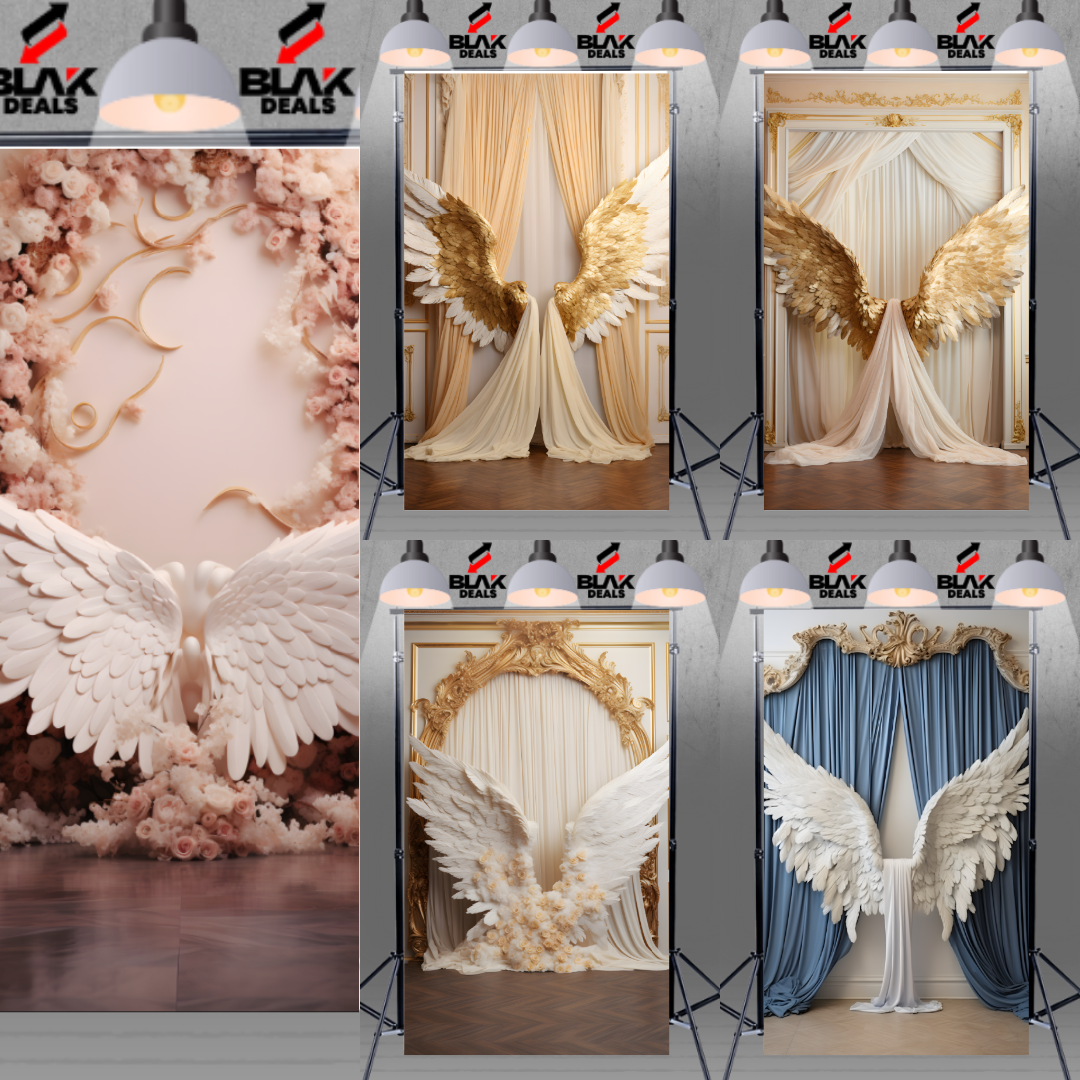 Angelic Wings Maternity Portrait Photography Backdrop Photoshoot | BLAK Deals