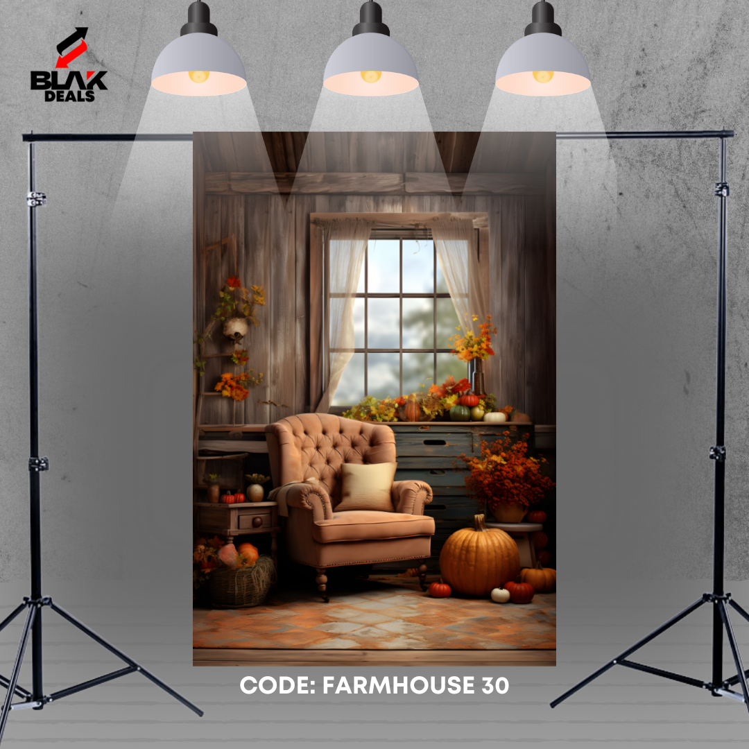 Farm House Family Maternity Couple Fall Photography Backdrop Photoshoot | BLAK Deals