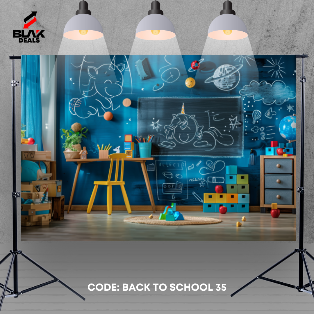 Student Back to School Kids Newborn Toddler Photography Backdrop Photoshoot | BLAK Deals