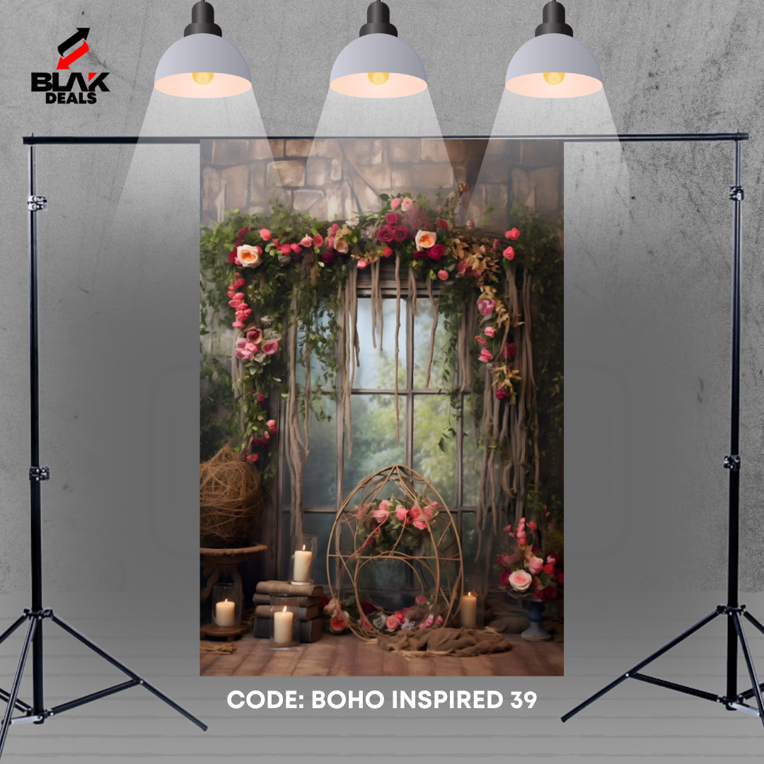 Wall Arch BohoFamily Maternity Couple  Beige Photography Backdrop Photoshoot | BLAK Deals