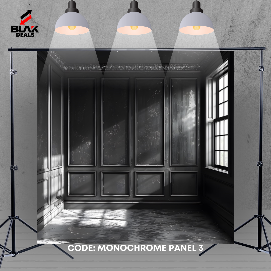 Monochromatic Elegant Panel Family Maternity Couple Photography Backdrop Photoshoot | BLAK Deals