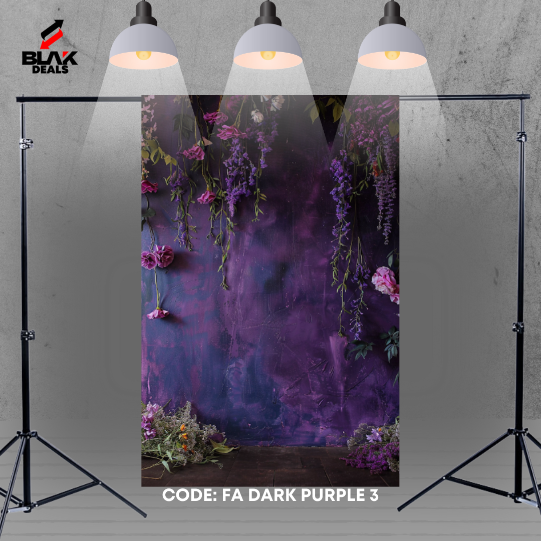 Purple Textured Floral Family Maternity Couple Portrait Photography Backdrop Photoshoot | BLAK Deals