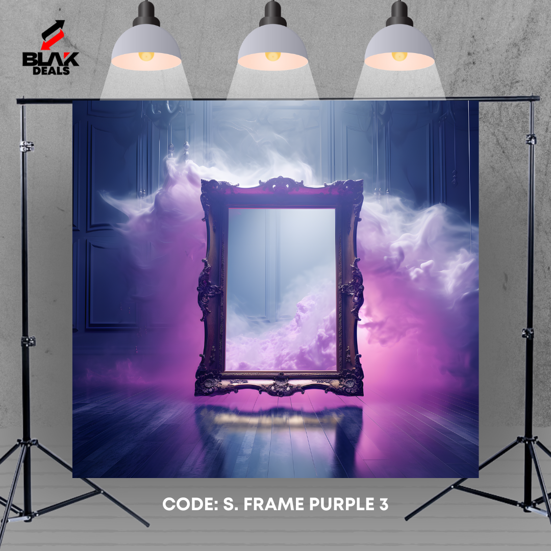 Purple Smoke Frame Maternity Portrait Photography Backdrop Photoshoot | BLAK Deals