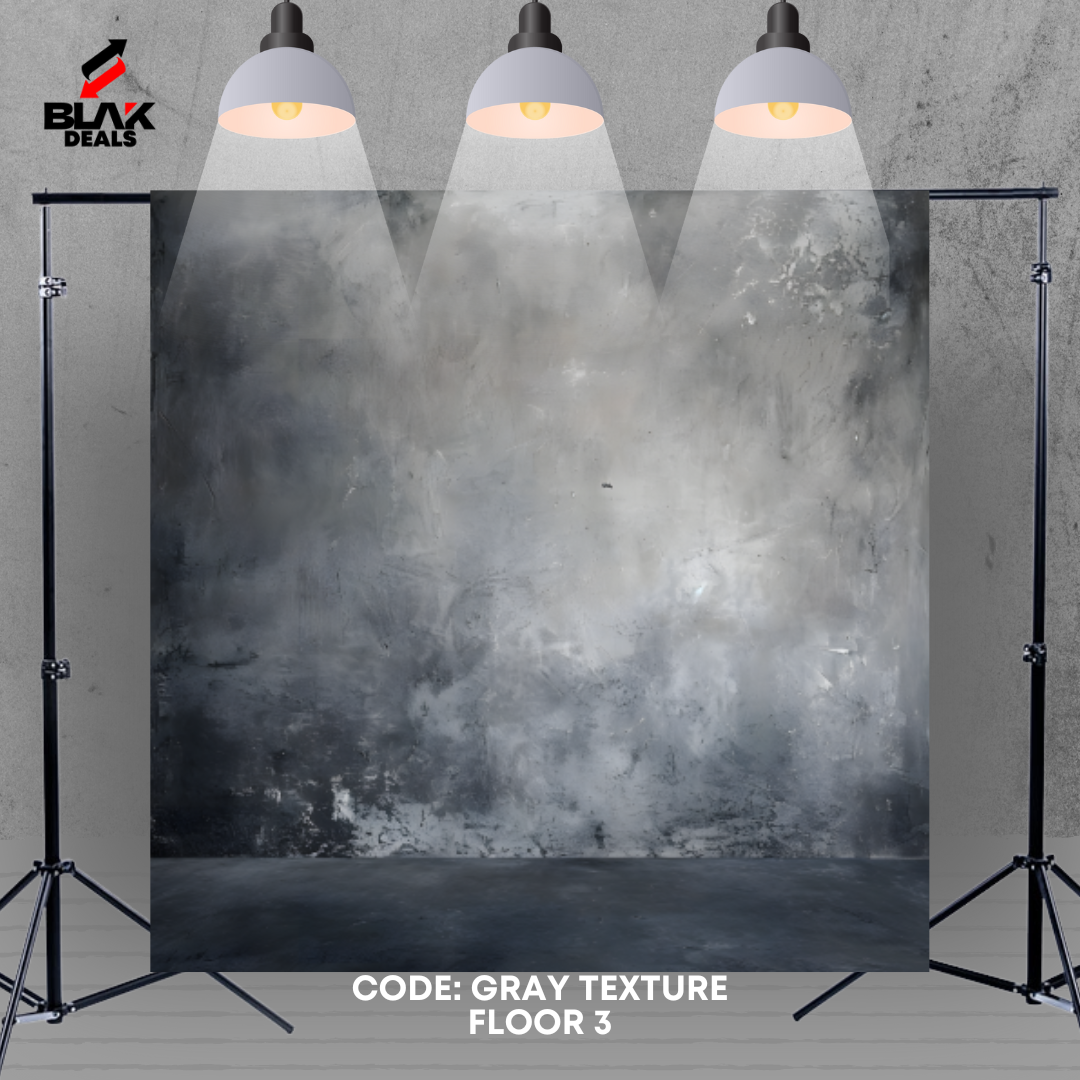 Gray w/ Floor Texture Family Couple Portrait Maternity Photography Backdrop Photoshoot | BLAK Deals