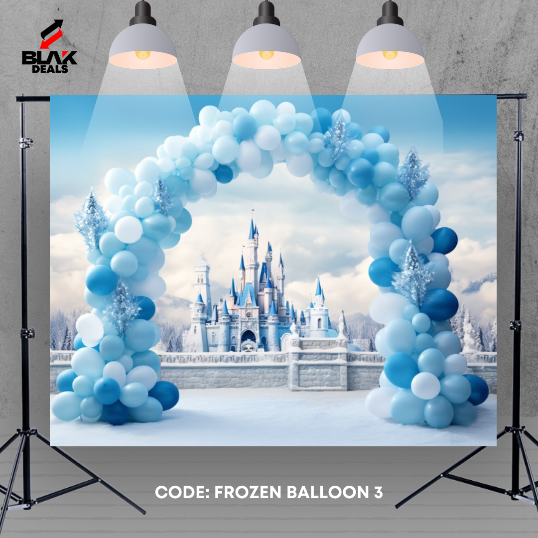 Balloon Arch Frozen Kids Toddler Newborn Photography Backdrop Photoshoot | BLAK Deals
