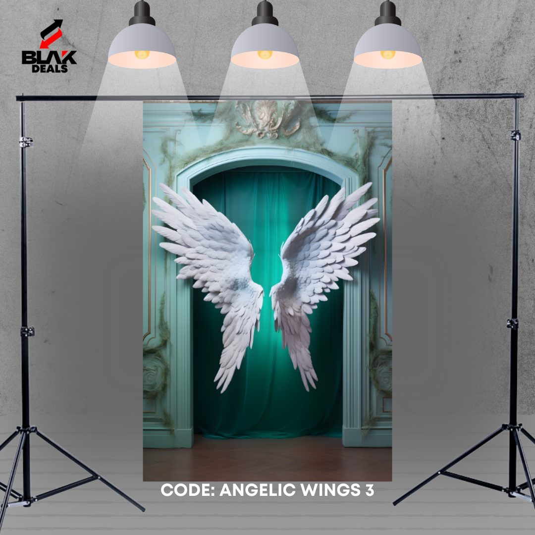 Angelic Wings Maternity Portrait Photography Backdrop Photoshoot | BLAK Deals