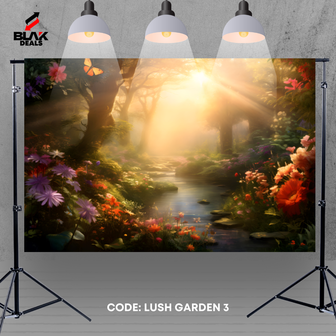 Lush Garden Forest Family Maternity Couple Floral GreenPhotography Backdrop Photoshoot | BLAK Deals