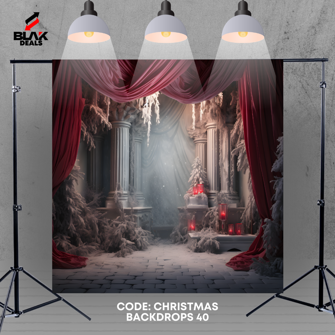 Christmas Family Couple Photography Backdrop Photoshoot | BLAK Deals