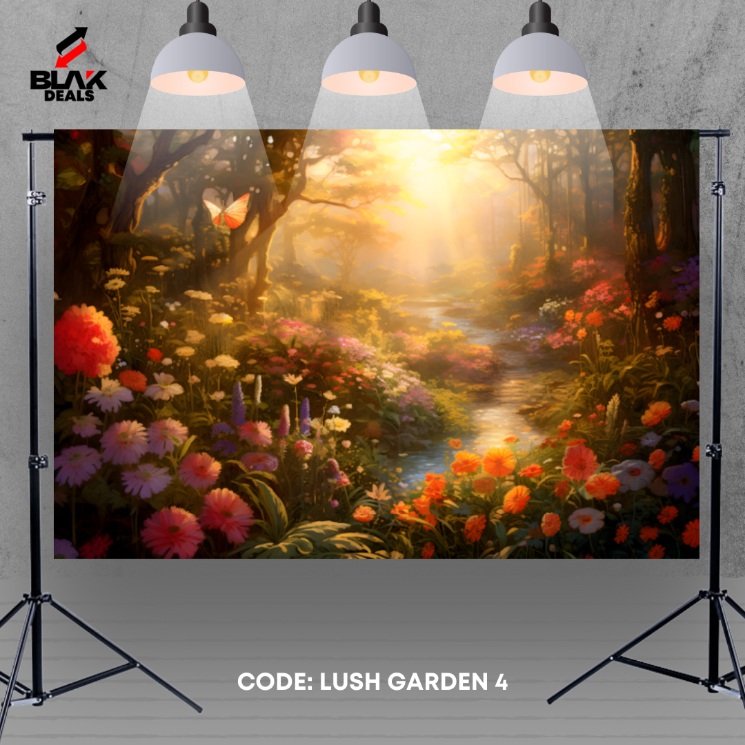 Lush Garden Forest Family Maternity Couple Floral GreenPhotography Backdrop Photoshoot | BLAK Deals