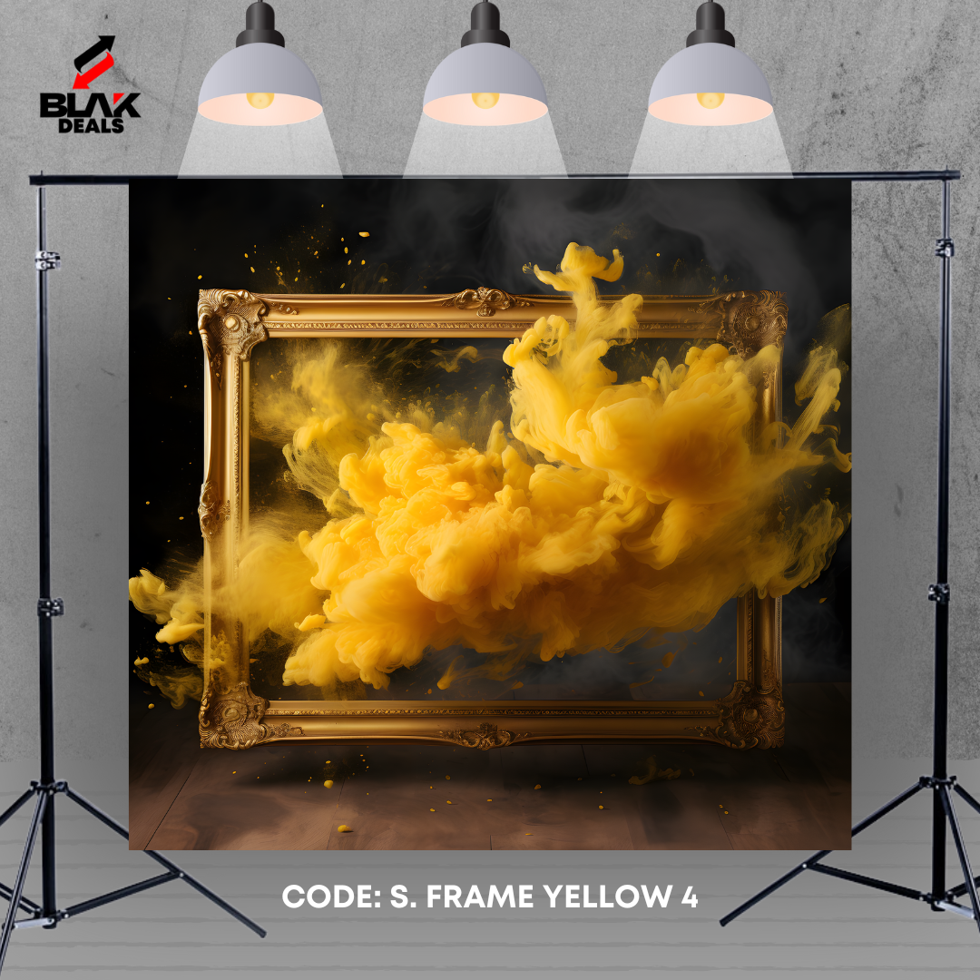 Yellow Smoke Frame Maternity Portrait Photography Backdrop Photoshoot | BLAK Deals