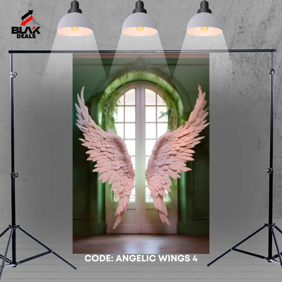Angelic Wings Maternity Portrait Photography Backdrop Photoshoot | BLAK Deals