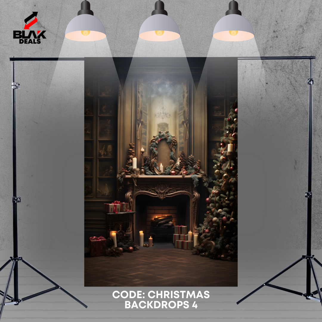 Christmas Family Couple Photography Backdrop Photoshoot | BLAK Deals