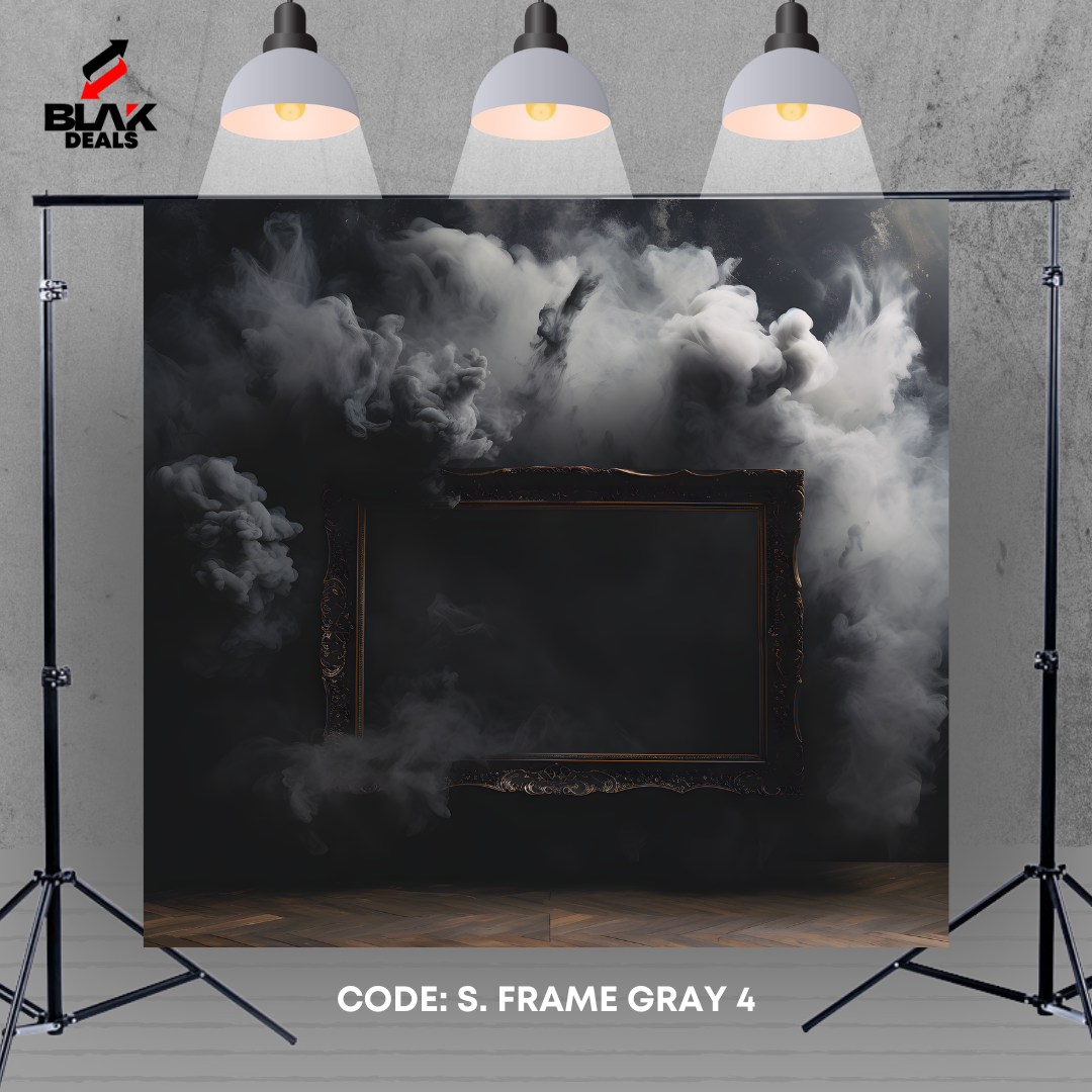 Gray Smoke Frame Maternity Portrait Photography Backdrop Photoshoot | BLAK Deals