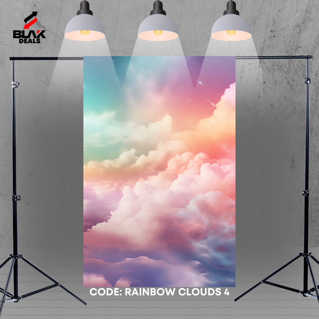 Rainbow Clouds Heaven Maternity Portrait Photography Backdrop Photoshoot | BLAK Deals