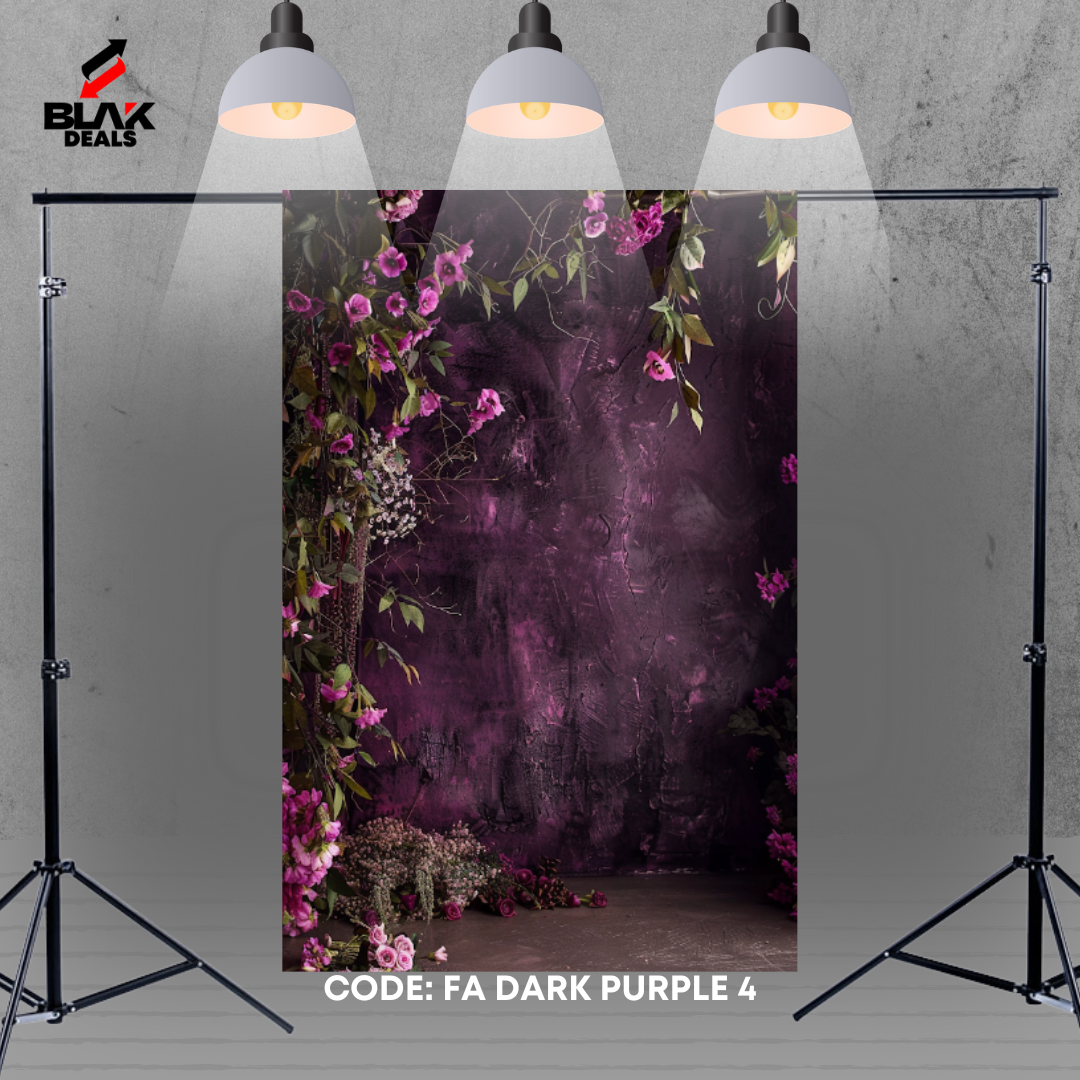 Purple Textured Floral Family Maternity Couple Portrait Photography Backdrop Photoshoot | BLAK Deals