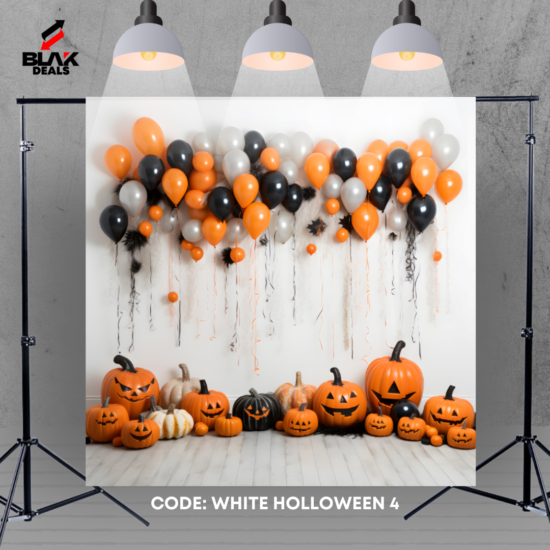 White Halloween Photography Backdrop Photoshoot | BLAK Deals