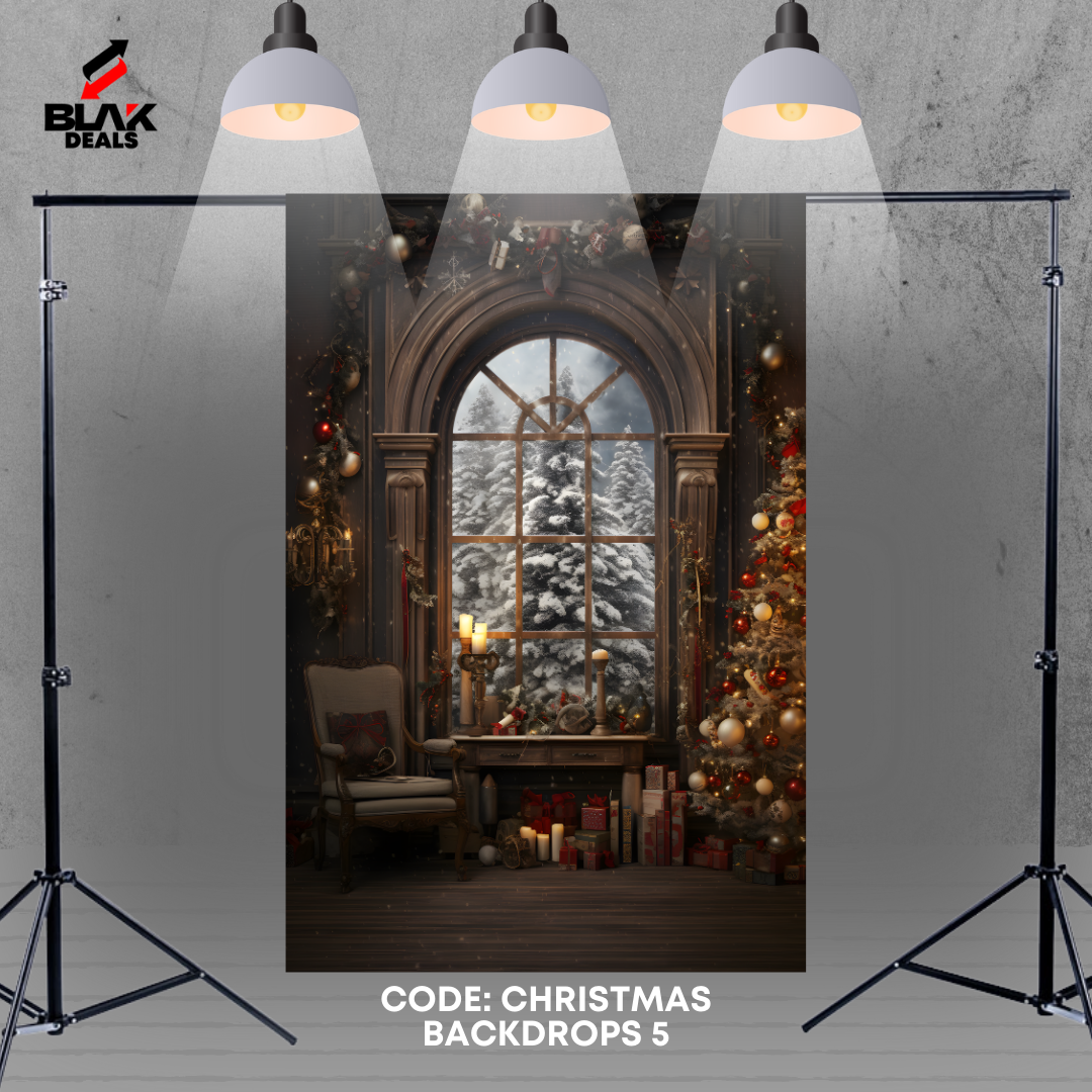 Christmas Family Couple Photography Backdrop Photoshoot | BLAK Deals
